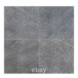 Textured Surface Tiles Grey Sandblasted Quartzite Floor Wall Tiles 600x600x12mm
