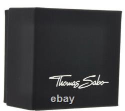 Thomas Sabo Men's Bracelet Blue Gem Stones Beads & Real Silver Skull RRP £119