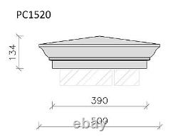 Three Decorative Cast Stone 1.5 Brick Apex Pier Cap PC1520 from Acanthus x 3