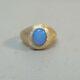 Vintage 14k Yellow Gold & Cabochon Fire Opal Ring, Size 7.25 Appraised $1250.00