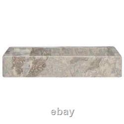 VidaXL Sink Grey 58x39x10 cm Marble Washroom Natural Stone Basin Bathroom