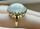 Vintage 10 K Yellow Gold And Gorgeous Moonstone Size 6.5