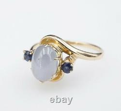Vintage 14k Yellow Gold Natural Star Sapphire Ring Size 7.5 RG2686