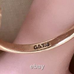 Vintage 1965 9 Carat Gold Large Oval Facet Cut Smoky Quartz Solitaire Ring. UK P