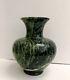 Vintage Marble Natural Stone Vase Black Gray Green Boho Heavy 10