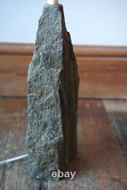 Vintage Mid Century Monolith Standing Stone Rock Table Lamp Natural Lighting