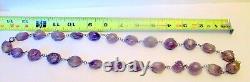 Vtg AMETHYST Natural Polished Gem Stone NECKLACE