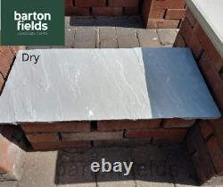 Wall Copings, Natural Grey Sandstone Double Brick Wall Copings 600x300x22mm