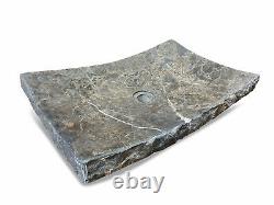 Wash Basin Natural Stone Marble Basin 55 X 35 CM Hand Basin Gray