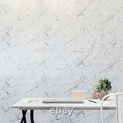 White black Natural Real Terra Mica Stone Wallpaper Plain Glitter marble effect