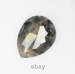 0.81 Ct Diamant naturel en forme de poire, diamant gris, diamant brut pour bague