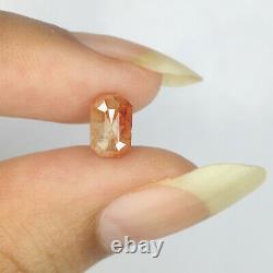 1.08 Ct Naturel Loose Diamond Emeraude Orange Gris Couleur I3 Clarté 7,00 MM L8709