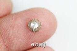 1,11 ct Diamant de Fiançailles Naturel Loose Couleur Grise Ronde Taille Rose Magnifique