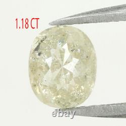 1.18 Ct Diamant Naturel, Diamant Ovale, Diamant Gris, Kdl7406