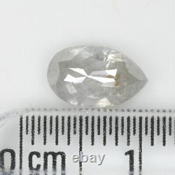 1.30 Ct Diamant Loose Naturel, Diamant Coupé À La Poire, Diamant Gris Glace L7236