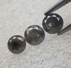 1,31 Ct, Diamants Naturels, Forme Ronde, Taille Brillant, Couleur Gris Diamant