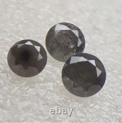 1,31 Ct, Diamants Naturels, Forme Ronde, Taille Brillant, Couleur Gris Diamant