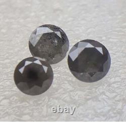 1,31 Ct, Diamants Naturels, Forme Ronde, Taille Brillant, Couleur Gris Diamant