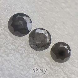 1,31 Ct, Diamants Naturels, Forme Ronde, Taille Brillant, Couleur Gris Diamant