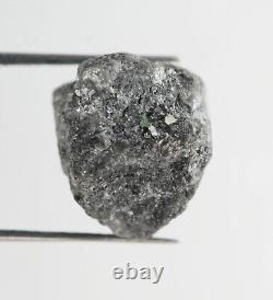 11,23 Ct Diamant brut non coupé de couleur grise, diamant brut naturel non taillé, pierre brute