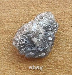 11,63 Ct Diamant Brut Non Taillé Couleur Gris Clair Argenté Diamant Brut Naturel Non Serti