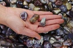 11 livres d'Agate de Botswana gris polie de qualité A pour le filage, le Reiki, la Wicca