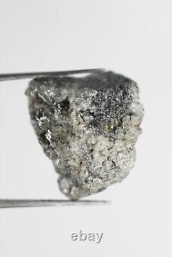 13,36 Ct Diamant Brut Non Taillé de Couleur Grise, Diamant Brut Naturel en Vrac, Pierre Brut
