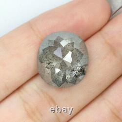 15.49 Ct Natural Loose Diamond Ovale Noir Gris Couleur I3 Clarity 16.20mm Kdl8312