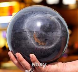 175MM Sphere de pierre précieuse de cristal de kyanite grise naturelle pour la guérison métaphysique et l'énergie