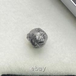 2,13 Ct, Diamant brut non taillé de couleur grise, Diamant brut naturel non serti, Pierre brute