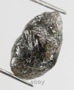 2,84 Ct, Diamant Brut Non Taillé de Couleur Grise, Pierre Naturelle Libre, Pierre Brute