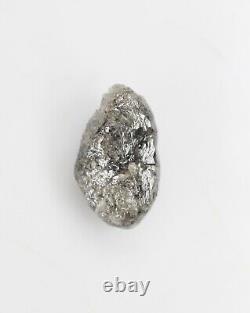 2,84 Ct, Diamant Brut Non Taillé de Couleur Grise, Pierre Naturelle Libre, Pierre Brute