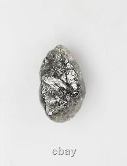 2,84 Ct, Diamant Brut Non Taillé de Couleur Grise, Pierre Naturelle Libre, Pierre Brute