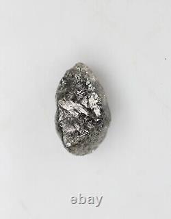 2,84 Ct, Diamant Brut Non Taillé de Couleur Grise, Pierre Naturelle Libre, Pierre Brute