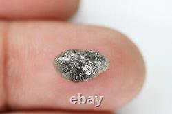 2,84 Ct, Diamant Brut Non Taillé de Couleur Grise, Pierre Naturelle Libre, Pierre Brute