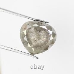 2,97 Ct Diamant Poire Naturel Gris Forme Poire Diamant Brut Pour Bague