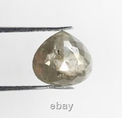 2,97 Ct Diamant Poire Naturel Gris Forme Poire Diamant Brut Pour Bague