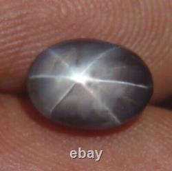 3,22 cts Saphir étoilé gris 100% naturel en forme ovale provenant du Sri Lanka, une précieuse pierre taillée en ovale.