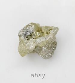 3.24 Ct, Diamant brut non coupé de couleur grise en vrac, Diamant brut naturel, Pierre brute