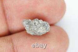 4,13 Ct, Diamant Brut Non Taillé Couleur Grise Naturel Pierre Libre Rugueuse, Pierre Brute