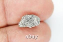 4,13 Ct, Diamant Brut Non Taillé Couleur Grise Naturel Pierre Libre Rugueuse, Pierre Brute