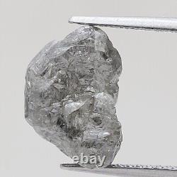 4,36 Ct Diamants Bruts Gris Naturels Non Taillés en Vrac de Clarté Opaque