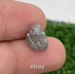 4,36 Ct Diamants Bruts Gris Naturels Non Taillés en Vrac de Clarté Opaque