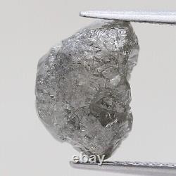 4,36 Ct Diamants Bruts Gris Naturels Non Taillés en Vrac de Clarté Opaque