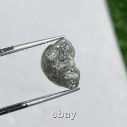 4,36 Ct Diamants Bruts Gris Naturels Non Taillés en Vrac de Clarté Opaque