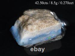 42.50ct Mintabie Rare Stupéfiant Gem Rough Red Sur Grey Opal Australie (mr145)
