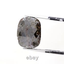 5.09ctw diamant ovale taillé naturel en vrac de couleur gris galaxie diamant rustique oval