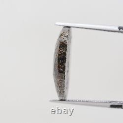 5.09ctw diamant ovale taillé naturel en vrac de couleur gris galaxie diamant rustique oval