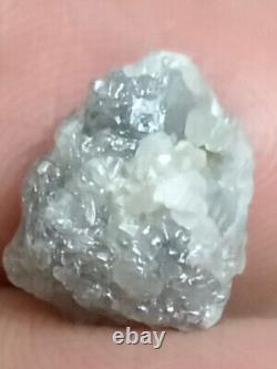 5.30 Ct Diamant Brut Naturel Blanc Gris Couleur Diamant Africain Irrégulier