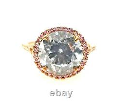 5.60ct Fancy Gray & Argyle 6pp Intense Rose Bague De Fiançailles Diamant Gia 18k Si2